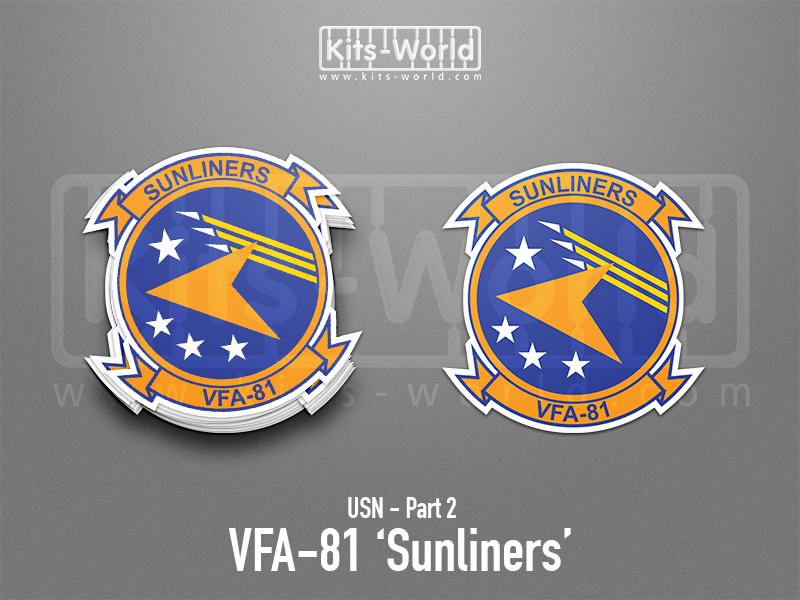 Kitsworld SAV Sticker - US Navy - VFA-81 Sunliners Approx height: 100 mm 